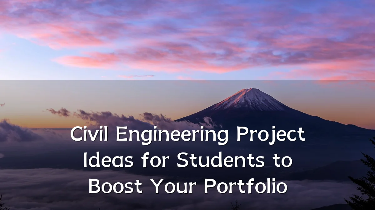 Civil Engineering Project Ideas for Students to Boost Your Portfolio