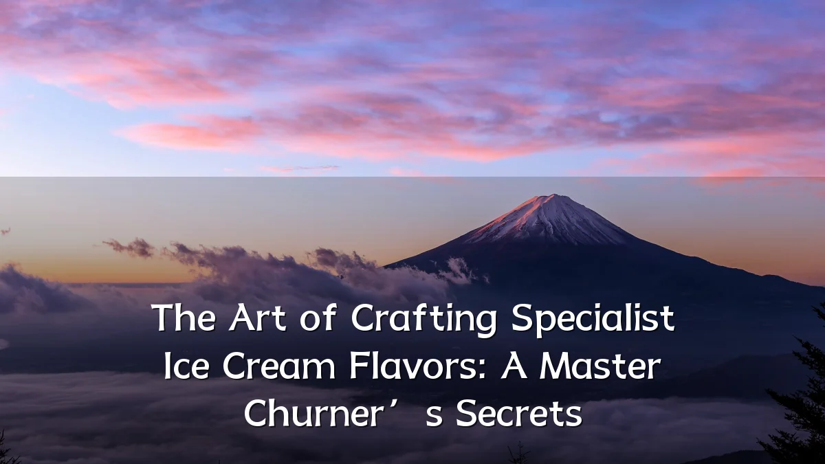 The Art of Crafting Specialist Ice Cream Flavors: A Master Churner’s Secrets