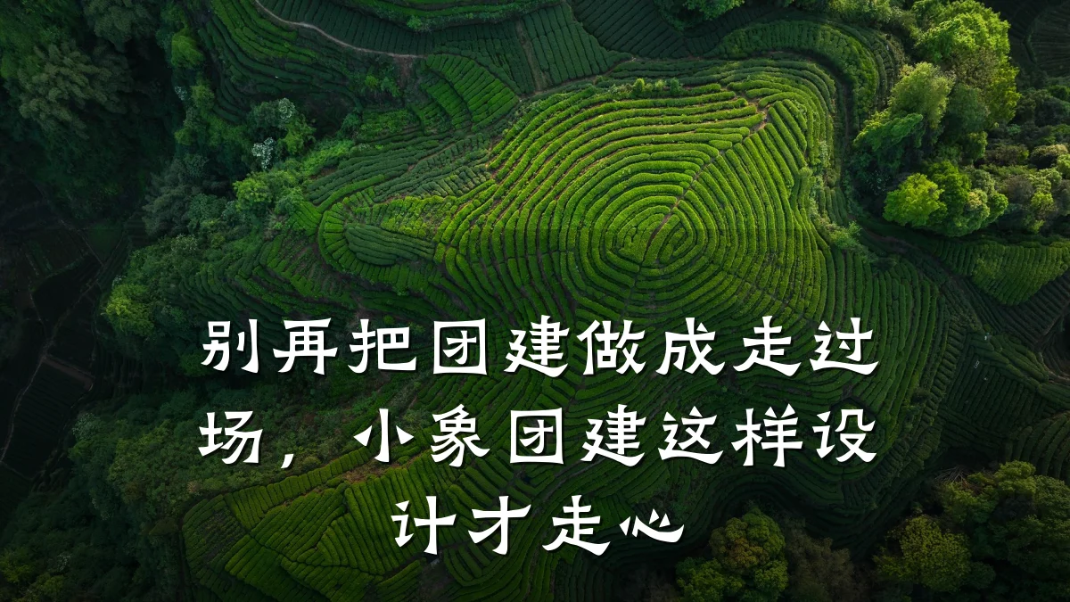 别再把团建做成走过场,小象团建这样设计才走心