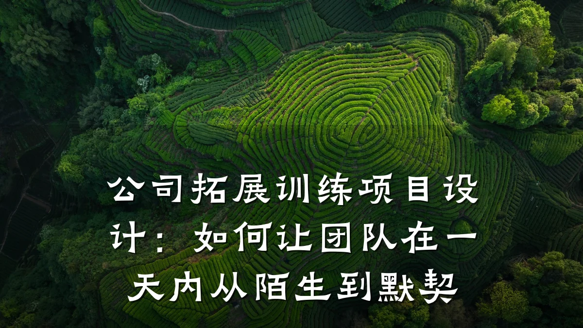 公司拓展训练项目设计：如何让团队在一天内从陌生到默契
