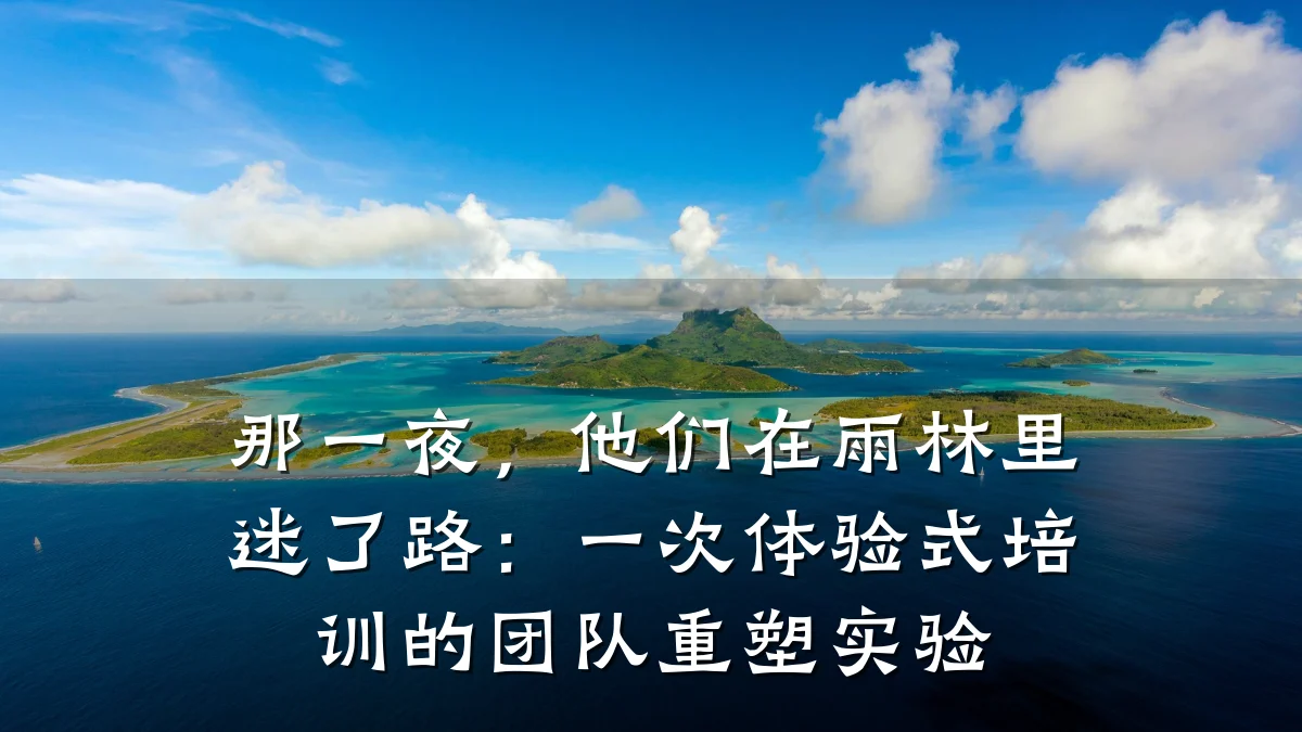 那一夜,他们在雨林里迷了路:一次体验式培训的团队重塑实验