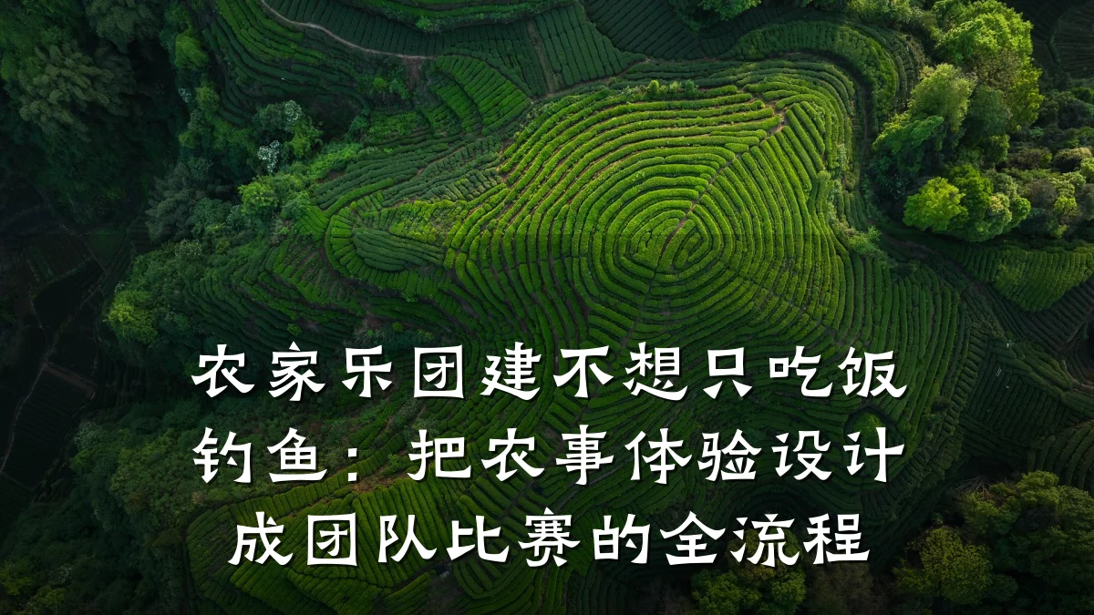 农家乐团建不想只吃饭钓鱼:把农事体验设计成团队比赛的全流程