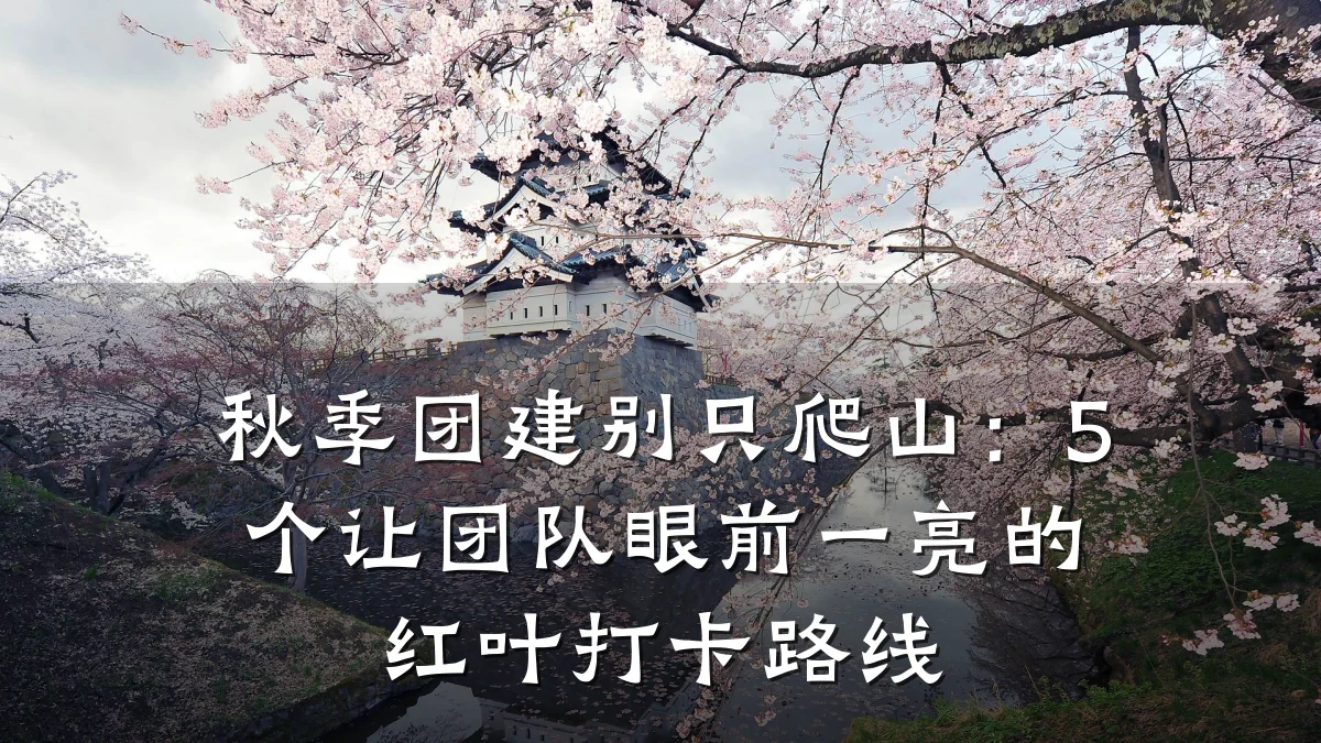 秋季团建别只爬山:5个让团队眼前一亮的红叶打卡路线