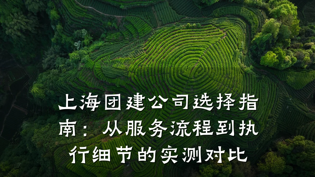上海团建公司选择指南:从服务流程到执行细节的实测对比
