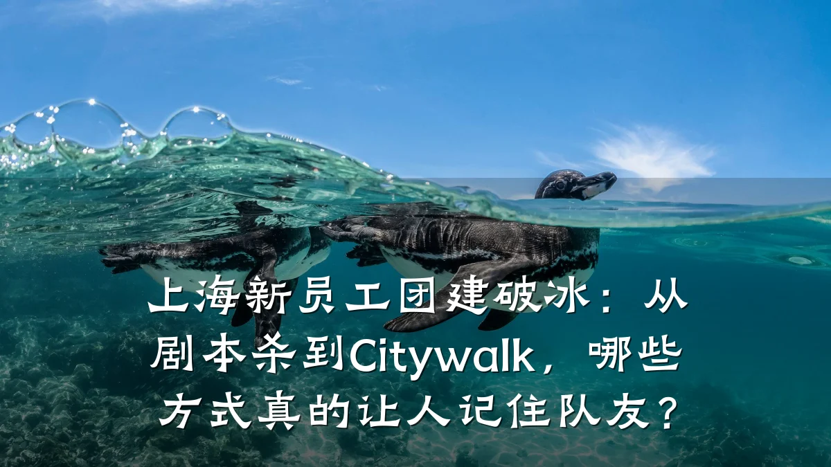 上海新员工团建破冰:从剧本杀到Citywalk,哪些方式真的让人记住队友?