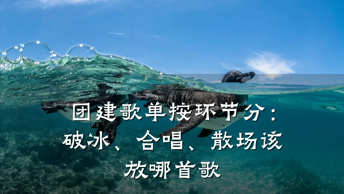 团建歌单按环节分:破冰、合唱、散场该放哪首歌
