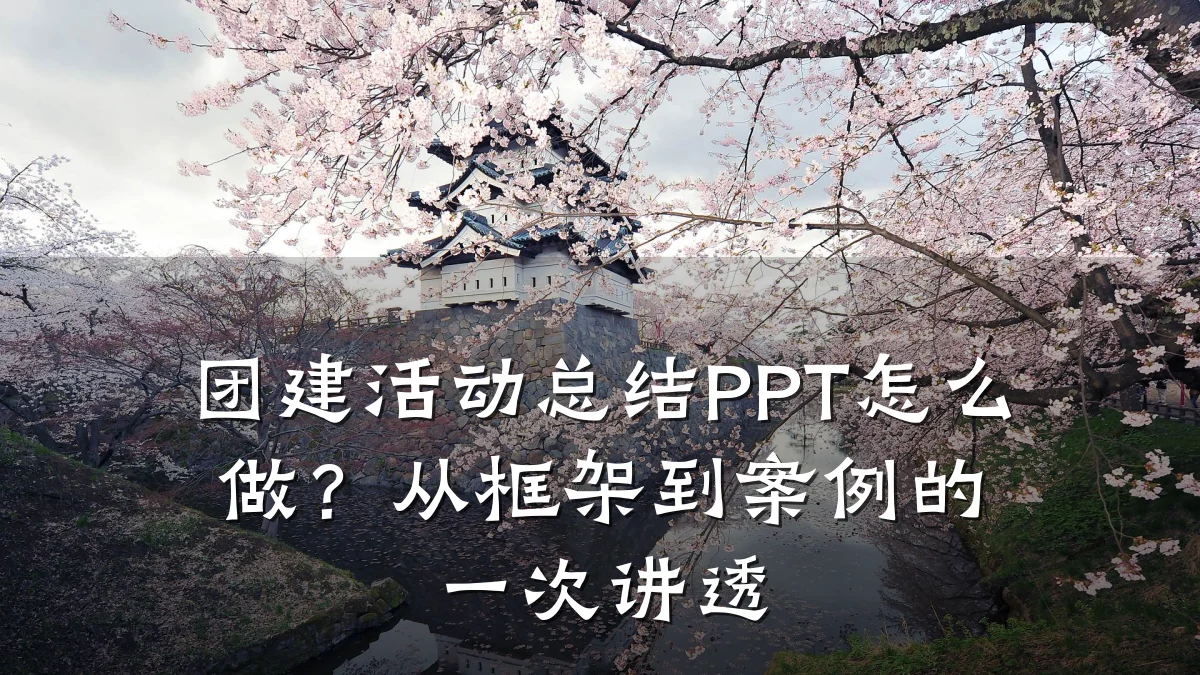 团建活动总结PPT怎么做？从框架到案例的一次讲透