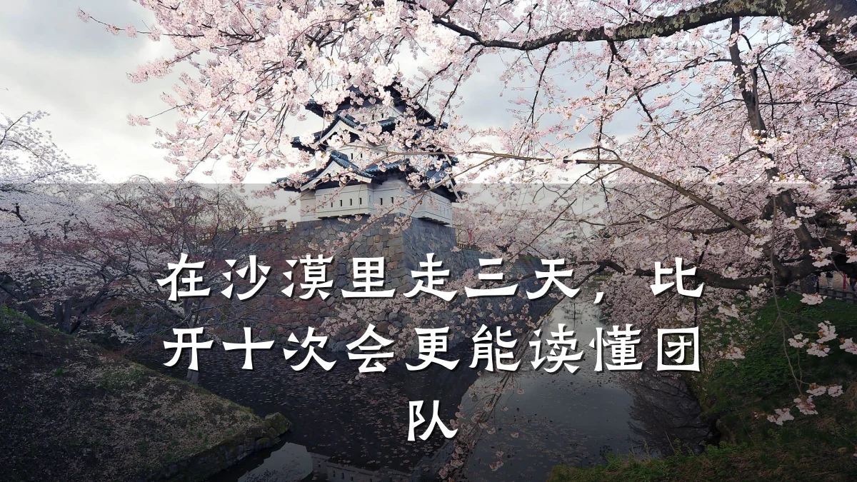 在沙漠里走三天,比开十次会更能读懂团队