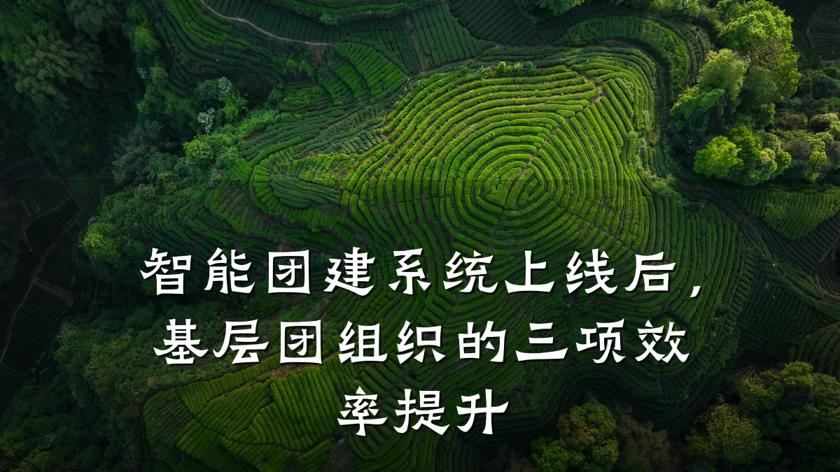 智能团建系统上线后,基层团组织的三项效率提升