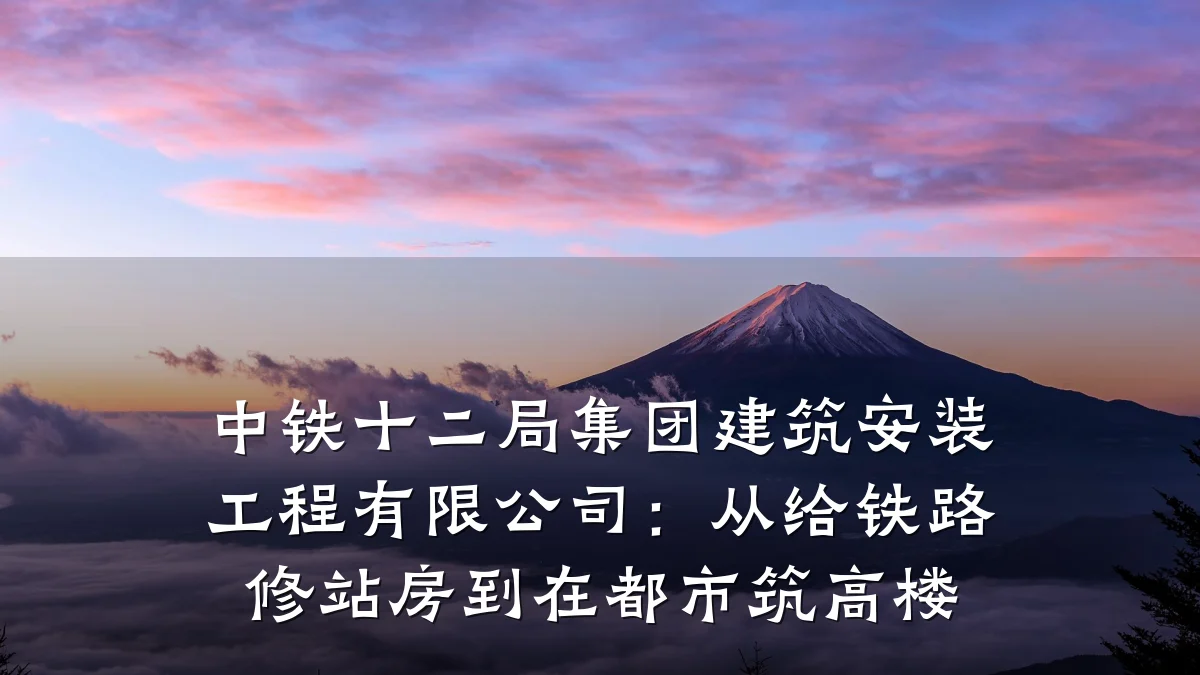 中铁十二局集团建筑安装工程有限公司:从给铁路修站房到在都市筑高楼
