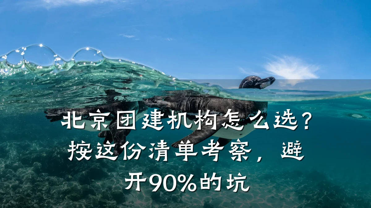 北京团建机构怎么选?按这份清单考察,避开90%的坑