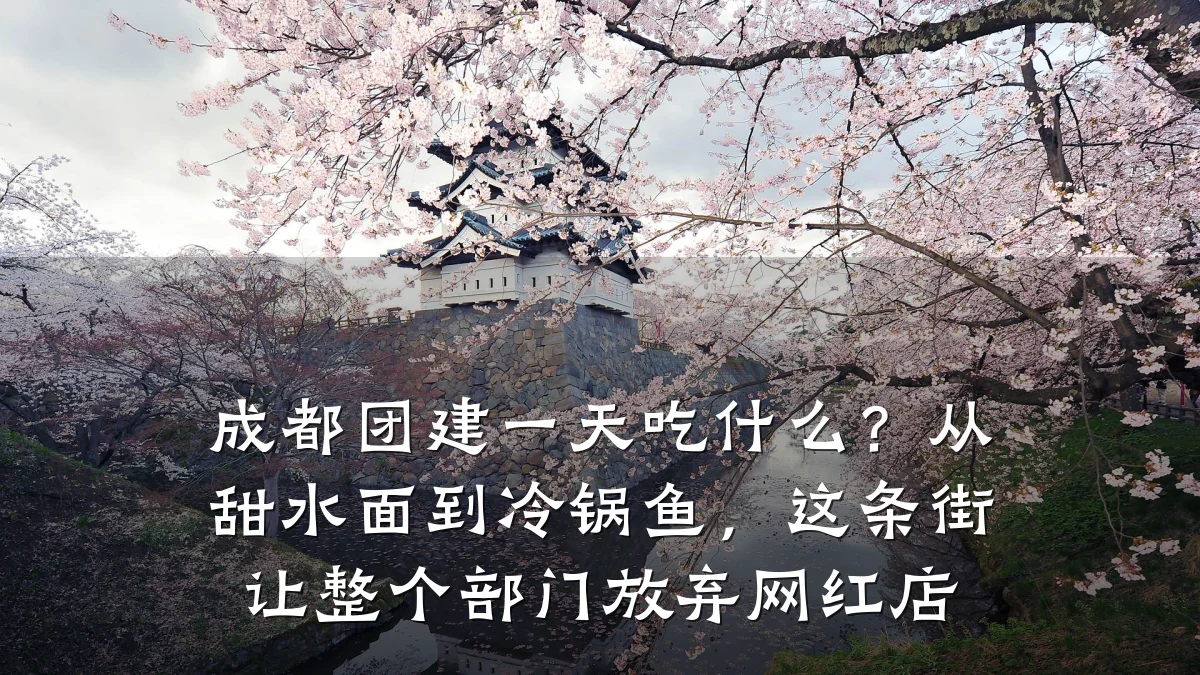 成都团建一天吃什么?从甜水面到冷锅鱼,这条街让整个部门放弃网红店