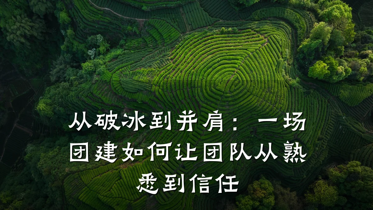 从破冰到并肩:一场团建如何让团队从熟悉到信任