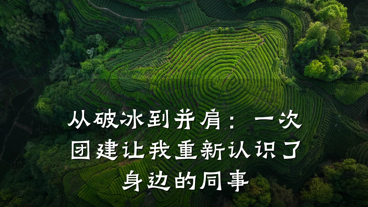 从破冰到并肩:一次团建让我重新认识了身边的同事