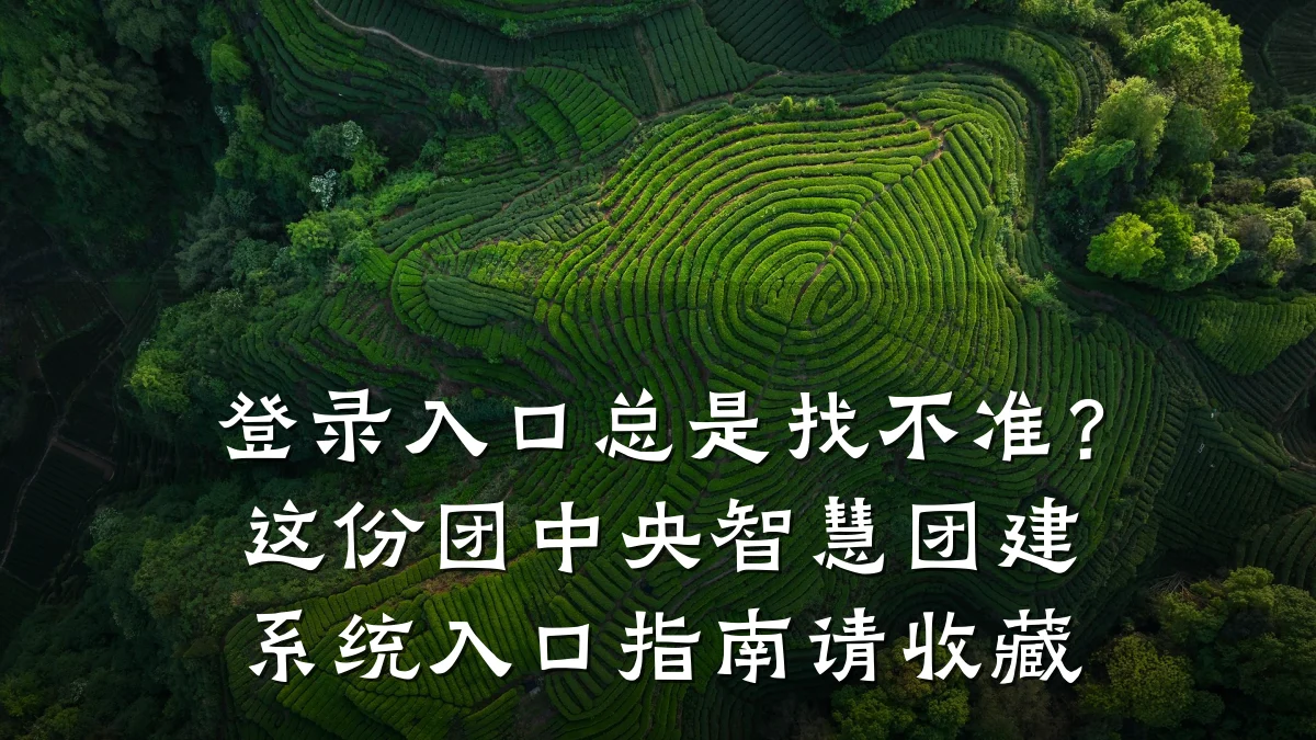 登录入口总是找不准?这份团中央智慧团建系统入口指南请收藏