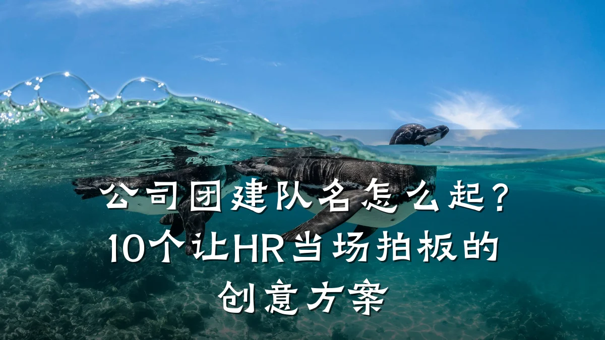 公司团建队名怎么起？10个让HR当场拍板的创意方案
