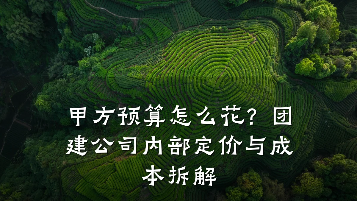 甲方预算怎么花?团建公司内部定价与成本拆解