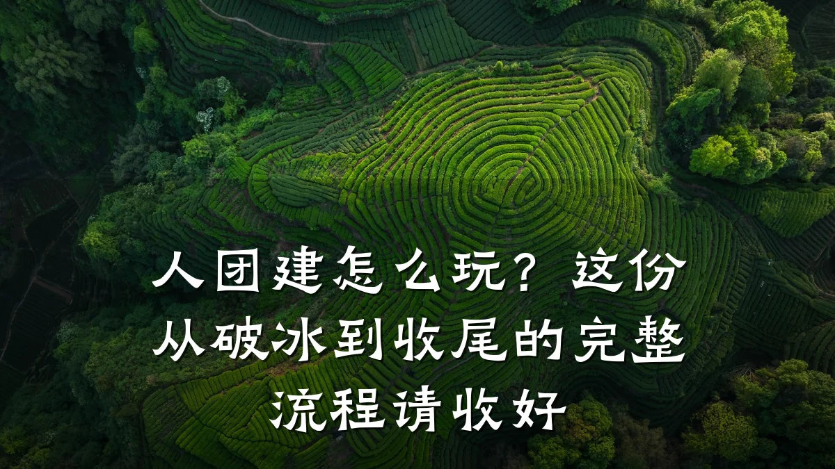 人团建怎么玩?这份从破冰到收尾的完整流程请收好