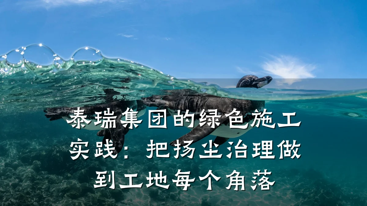 泰瑞集团的绿色施工实践：把扬尘治理做到工地每个角落