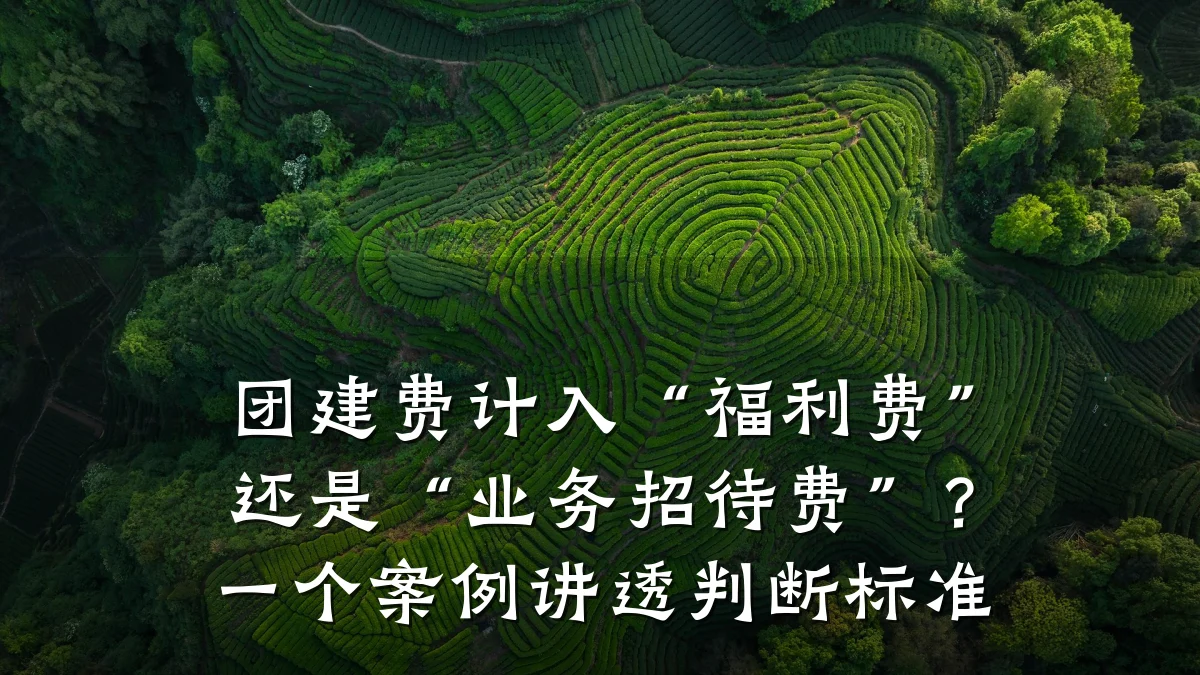 团建费计入“福利费”还是“业务招待费”?一个案例讲透判断标准