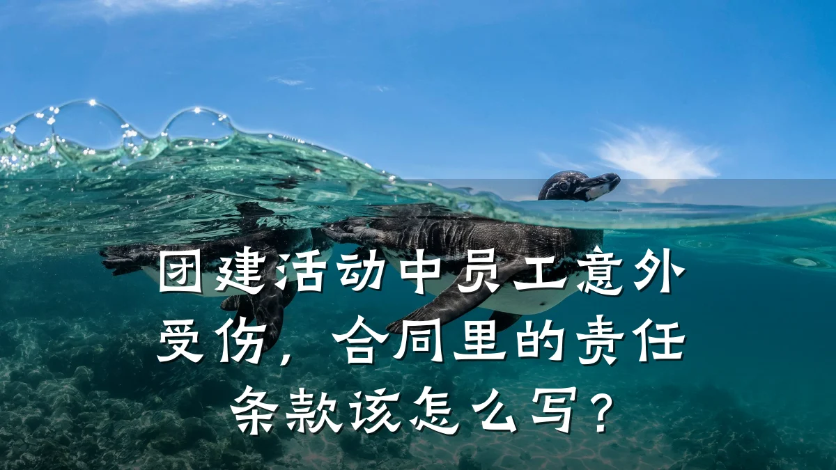 团建活动中员工意外受伤,合同里的责任条款该怎么写?