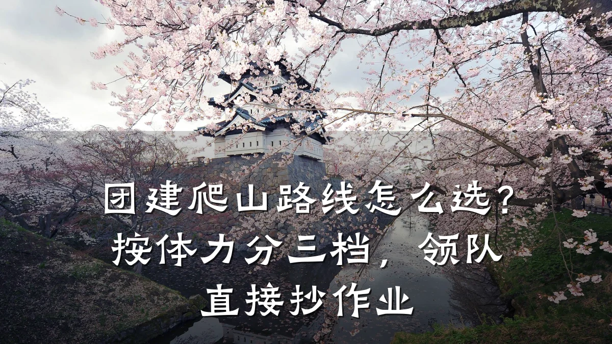 团建爬山路线怎么选?按体力分三档,领队直接抄作业
