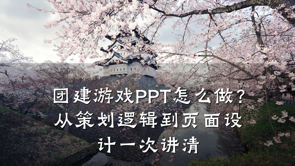 团建游戏PPT怎么做？从策划逻辑到页面设计一次讲清