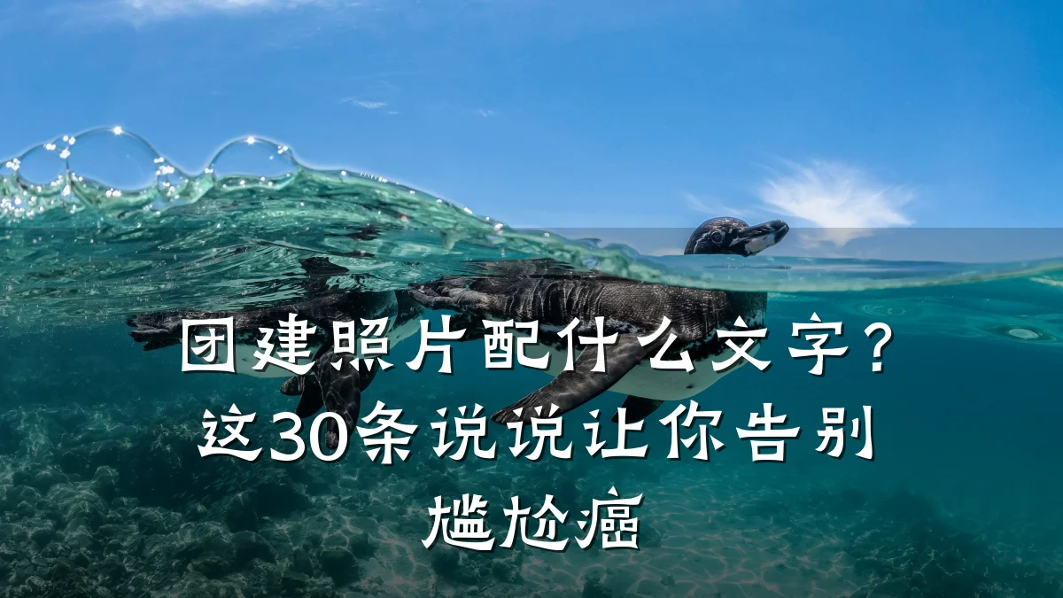团建照片配什么文字?这30条说说让你告别尴尬癌