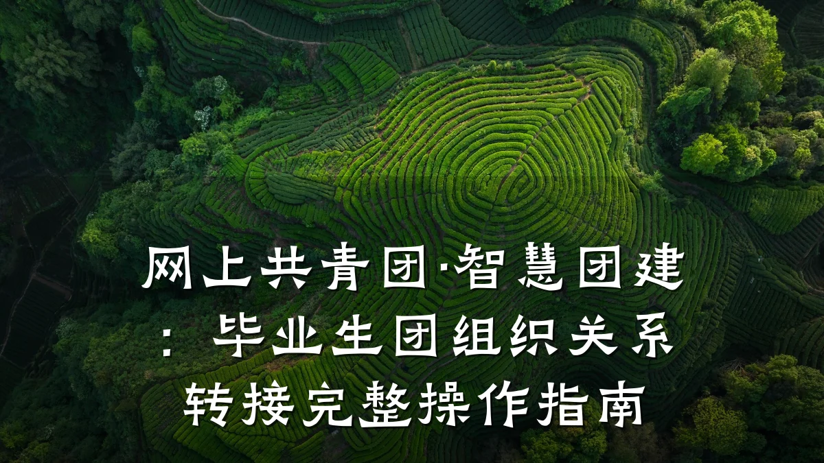 网上共青团·智慧团建：毕业生团组织关系转接完整操作指南