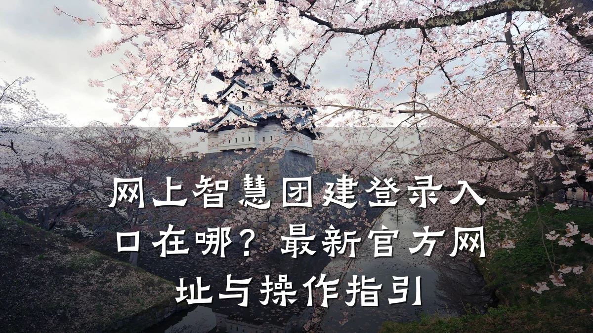 网上智慧团建登录入口在哪?最新官方网址与操作指引