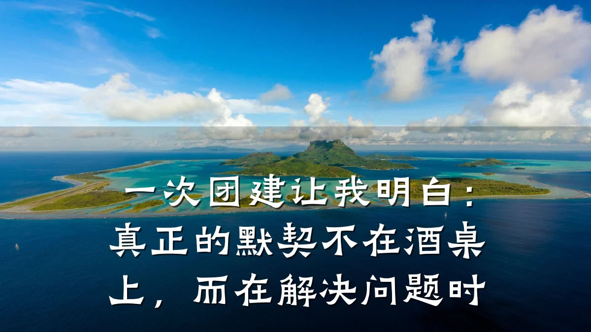 一次团建让我明白:真正的默契不在酒桌上,而在解决问题时