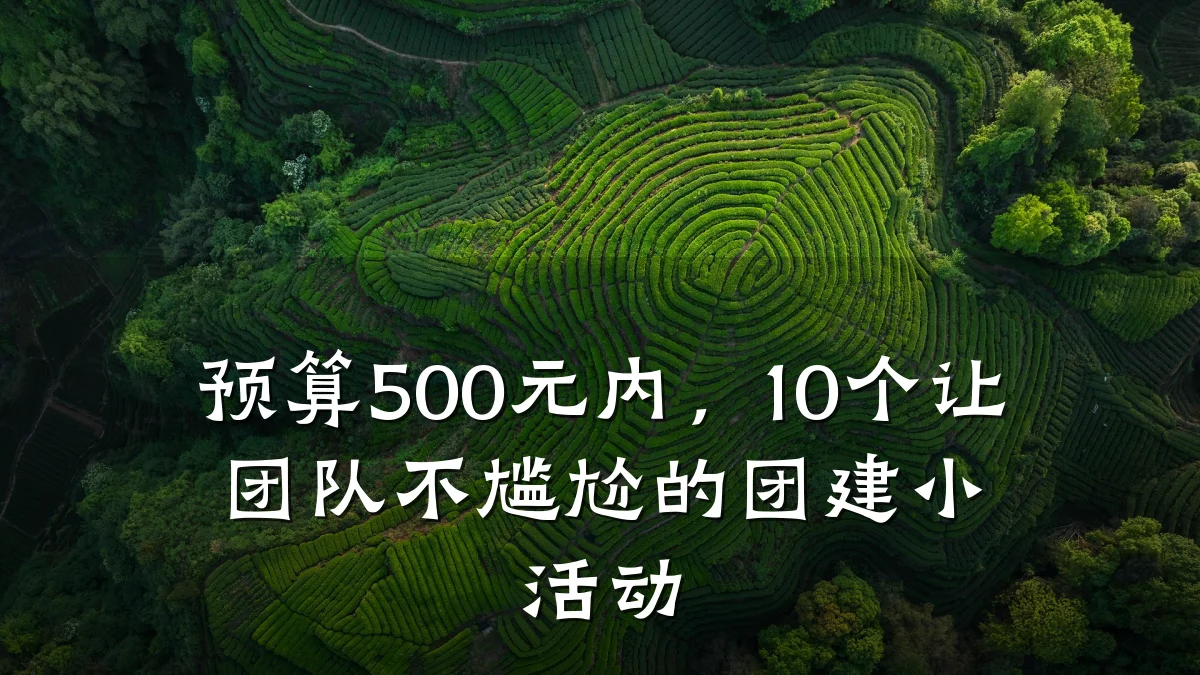 预算500元内,10个让团队不尴尬的团建小活动