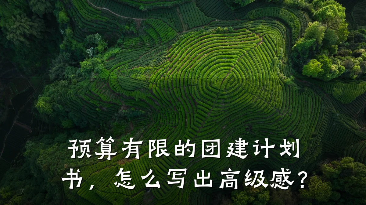 预算有限的团建计划书,怎么写出高级感?