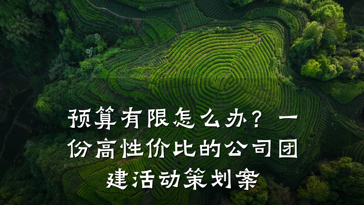 预算有限怎么办?一份高性价比的公司团建活动策划案