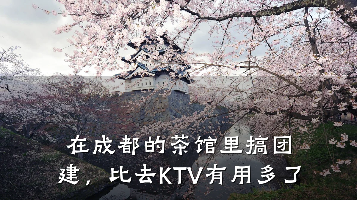 在成都的茶馆里搞团建,比去KTV有用多了