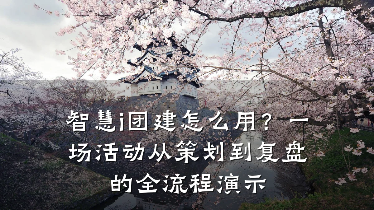 智慧i团建怎么用?一场活动从策划到复盘的全流程演示