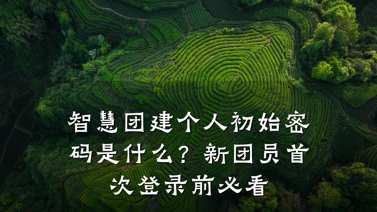 智慧团建个人初始密码是什么?新团员首次登录前必看