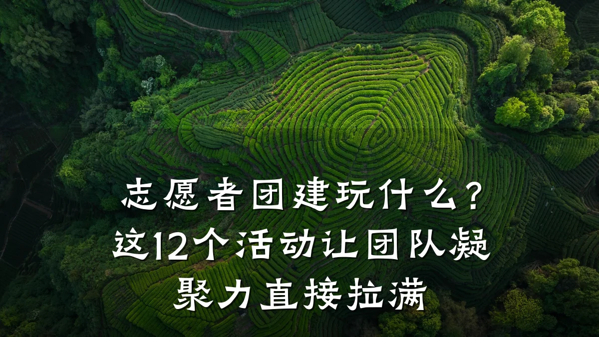 志愿者团建玩什么?这12个活动让团队凝聚力直接拉满